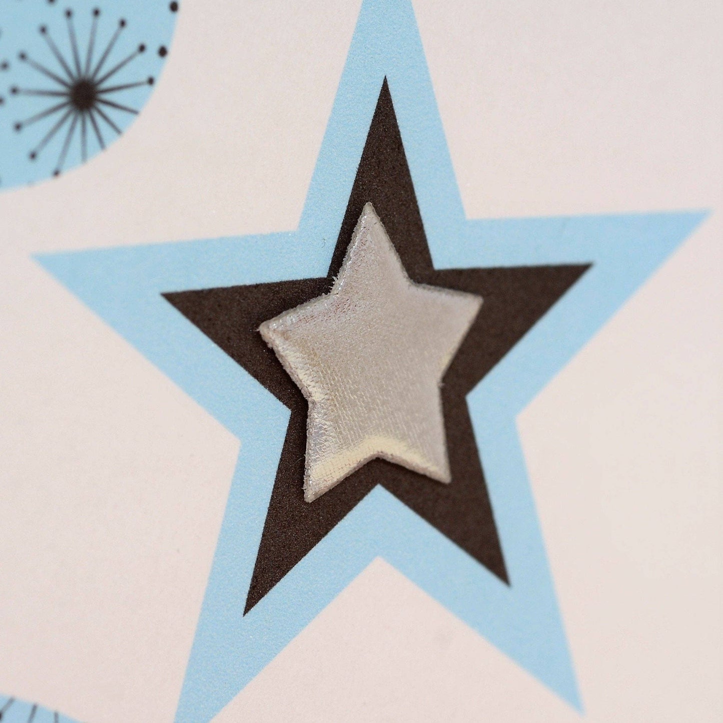 Birthday Card, Age 15 Boy, Happy 15th Birthday, Embellished with a padded star