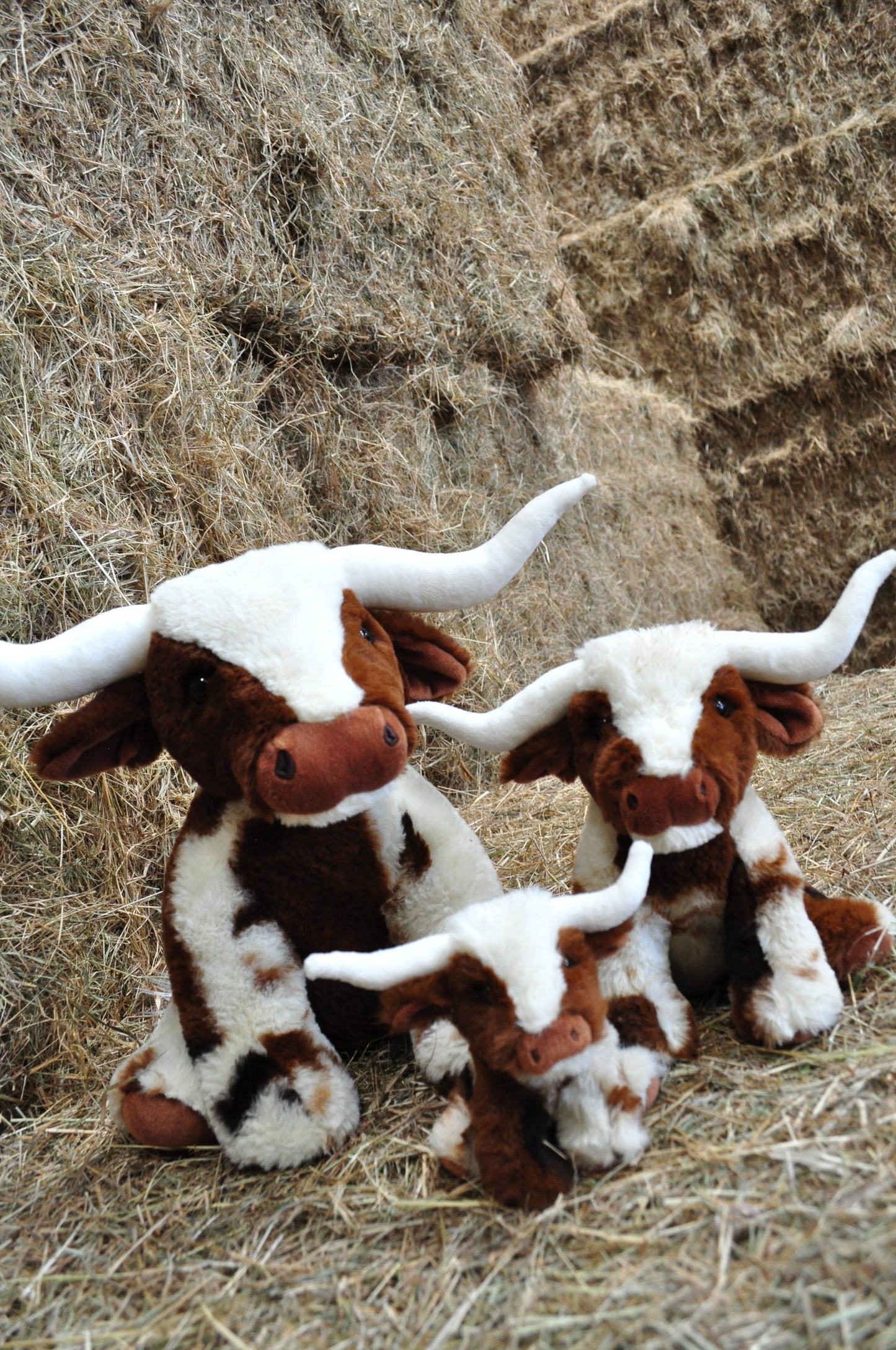 Jomanda, Texas Longhorn Highland Cream Brown Mini Soft Toy Cow 11cm