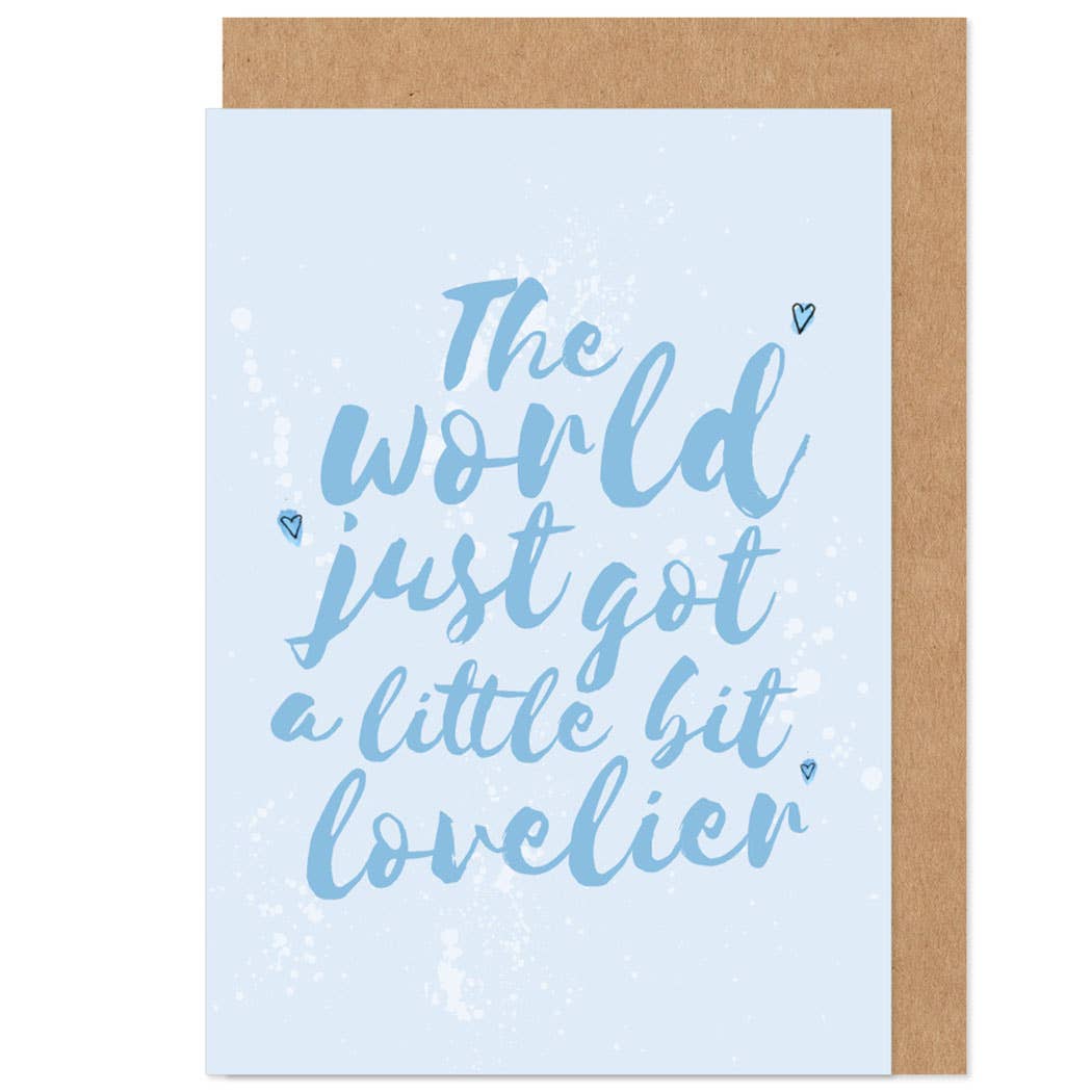 Bow & Bell, Lovelier New Baby Boy Card