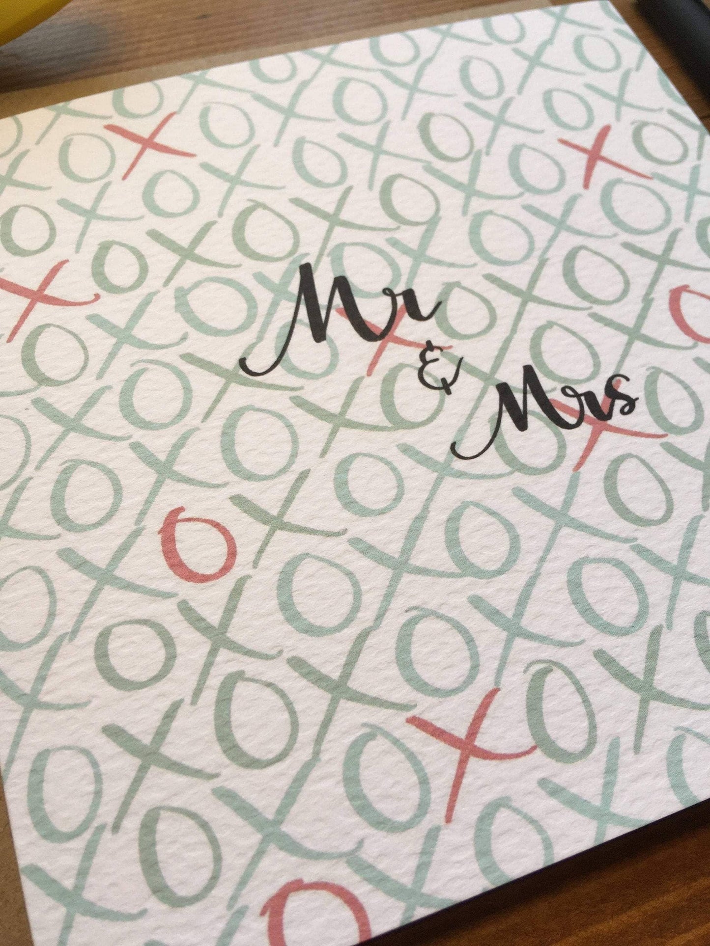 Mr & Mrs hugs and kisses card