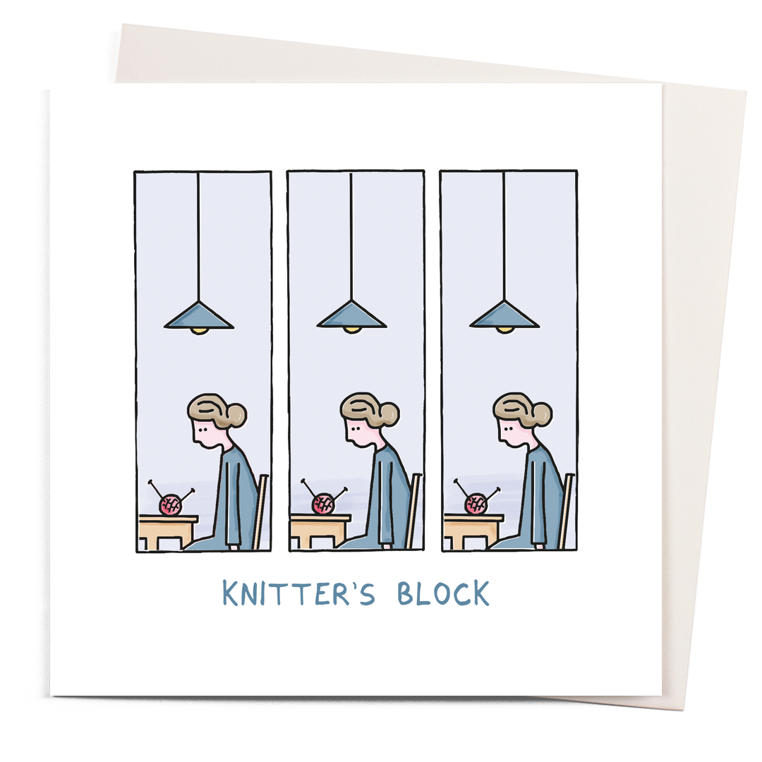 Knitters Block | Humour Greeting Card