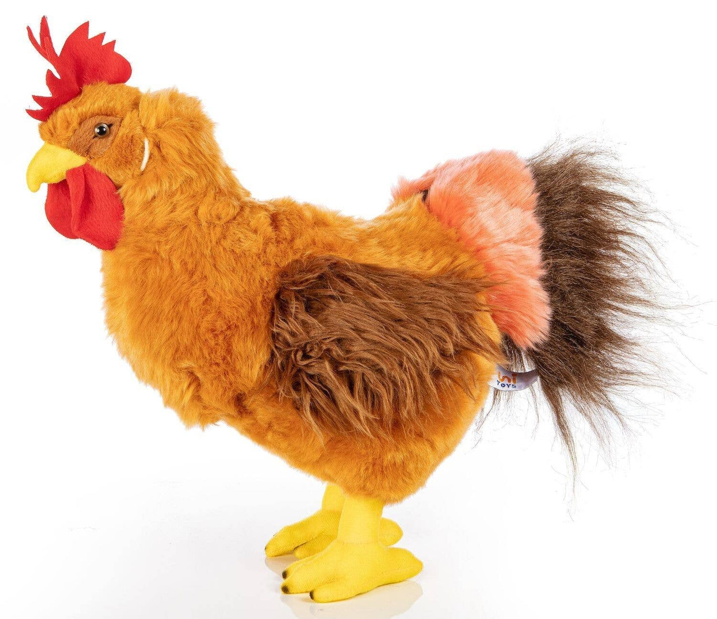 Brown rooster - 34 cm (height) - cuddly/plush toy