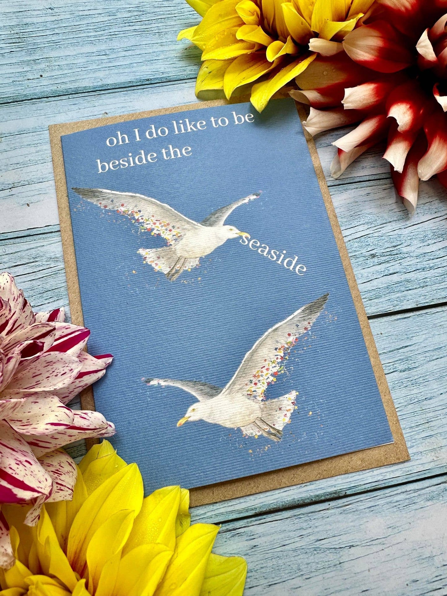 Seagull seaside Funny | Eco Friendly Card Beach British