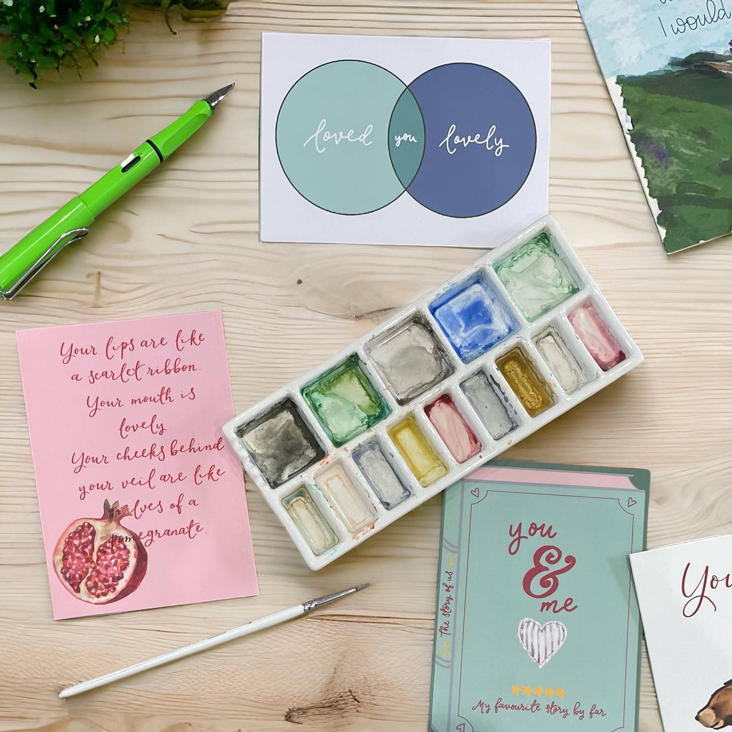 Love Greeting Card - Loved, Lovely, You