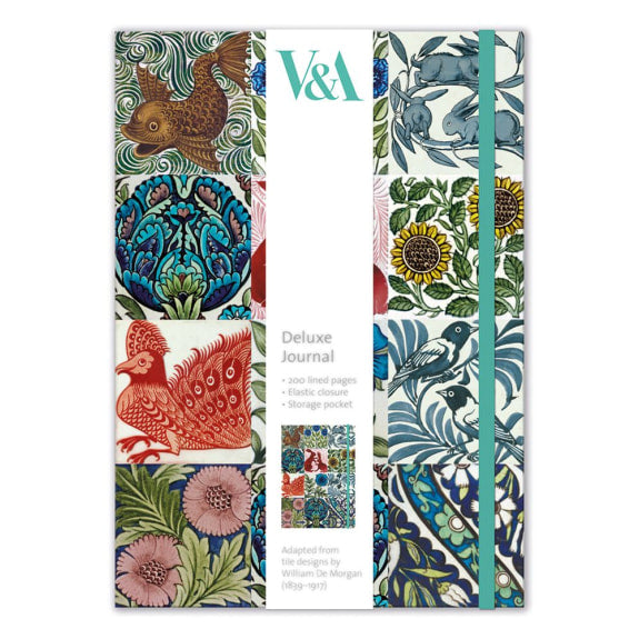 Museums and Galleries, Deluxe Journal, De Morgan Tiles Notebook