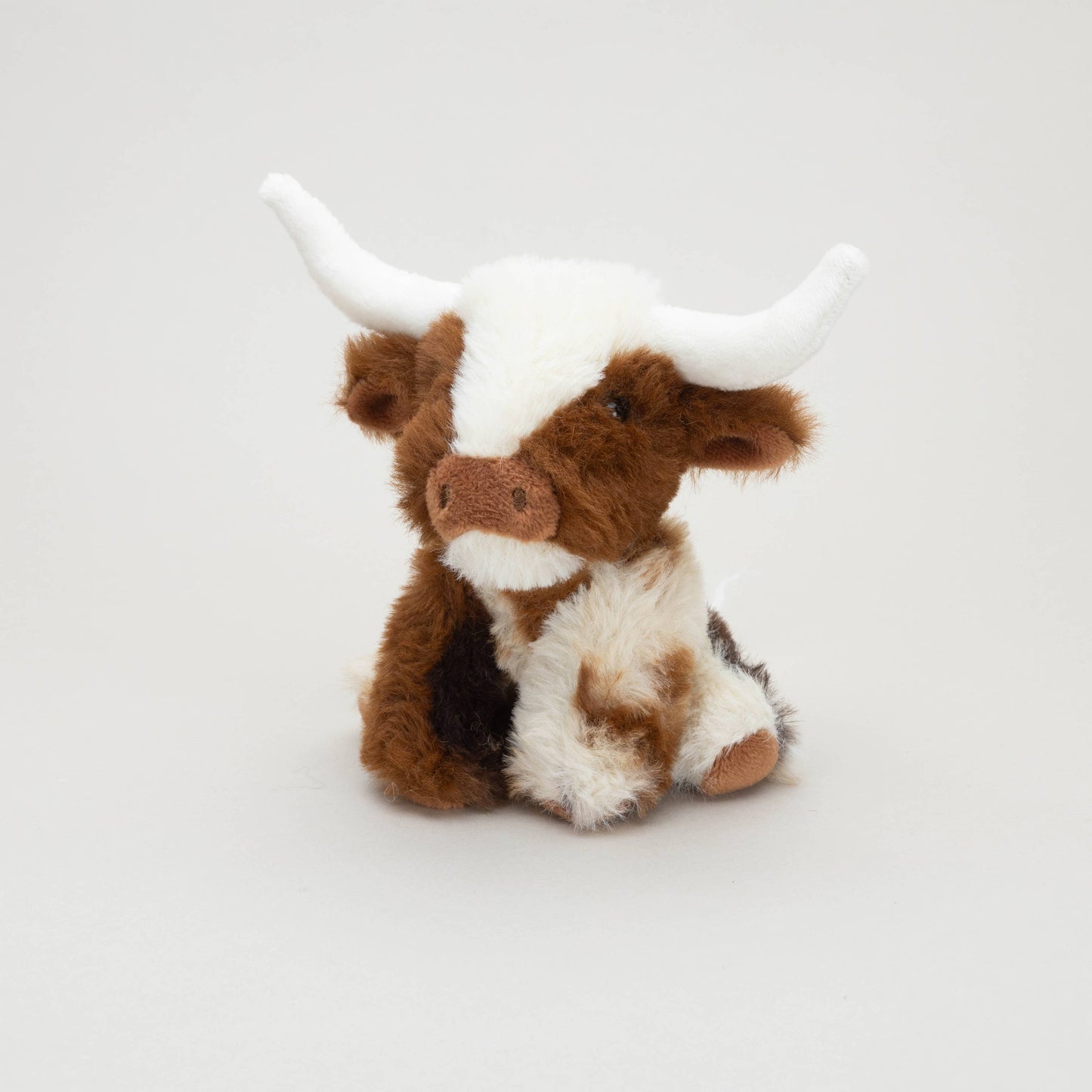 Jomanda, Texas Longhorn Highland Cream Brown Mini Soft Toy Cow 11cm