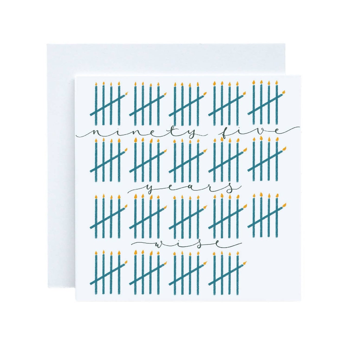 95th birthday card, christian birthday card, candle tally