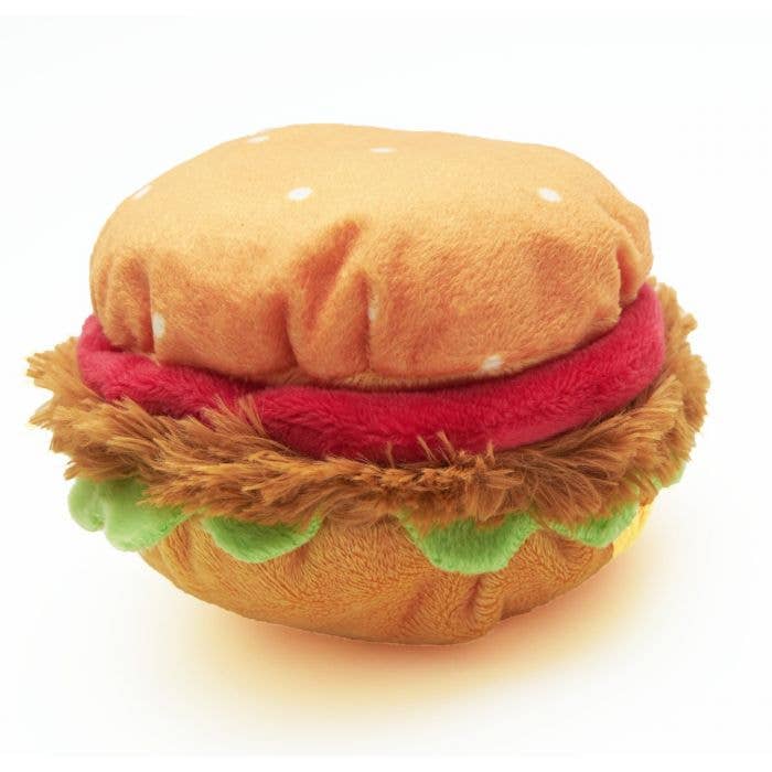 Burger Crinkle Plush Dog Toy