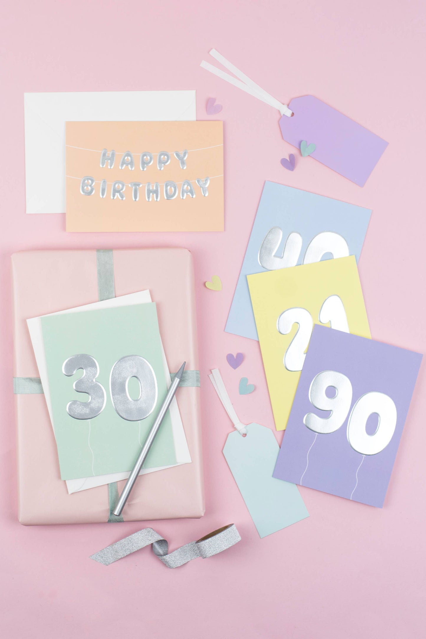 Ricicle Cards - 90th Birthday Card | Milestone Birthday | Balloon | Age Card