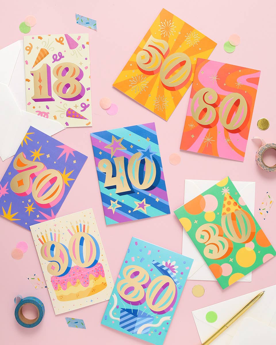 Ricicle Cards - 90th Birthday Card | Greeting Card | Gender Neutral | Age