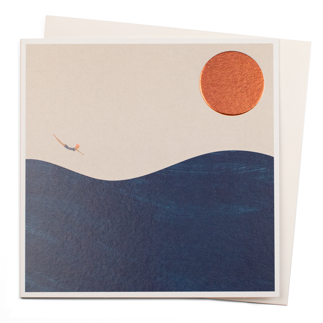 Sea Diver | Art Greeting Card | Blanca Gomez