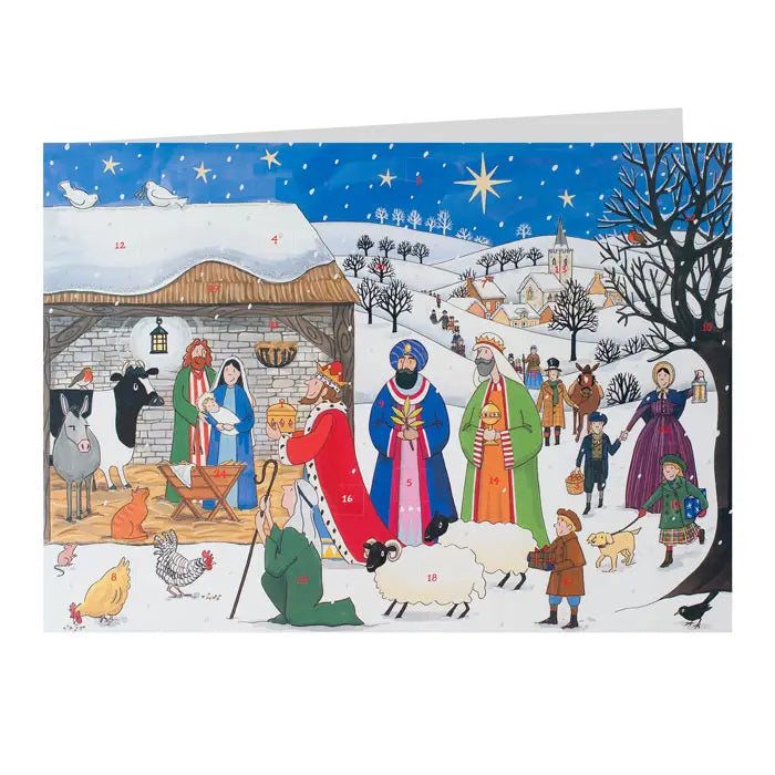 Advent Dinner Card, AGD, Jesus Is Born - Visitors Gather