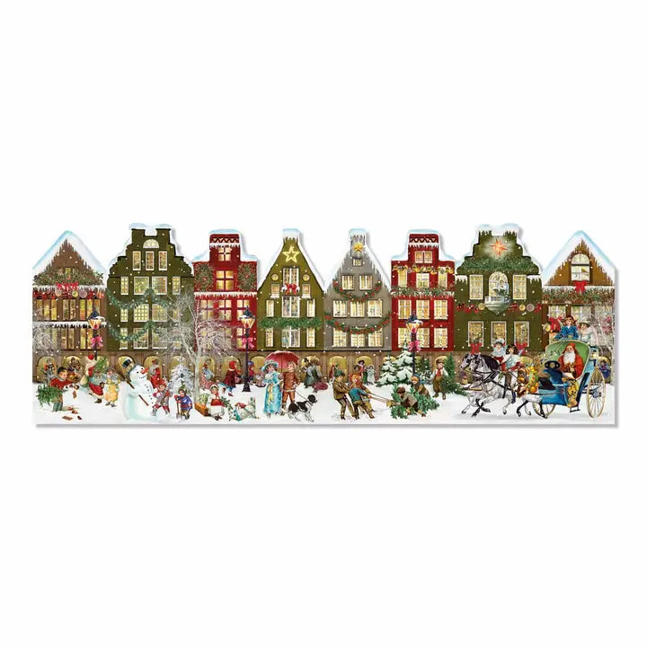 Advent Dinner Calendar, AGD, Freestanding Christmas Street.