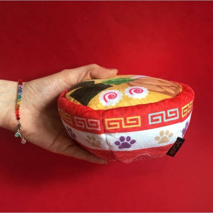 Noodle Bowl Plush Dog Toy