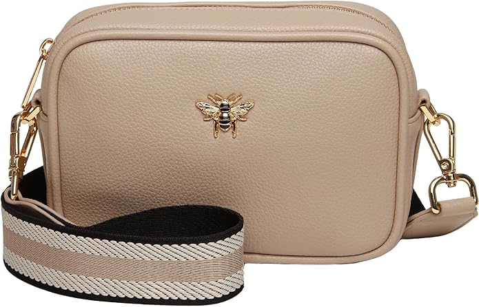 Alice Wheeler London, Mini Crossbody Bag, Stone