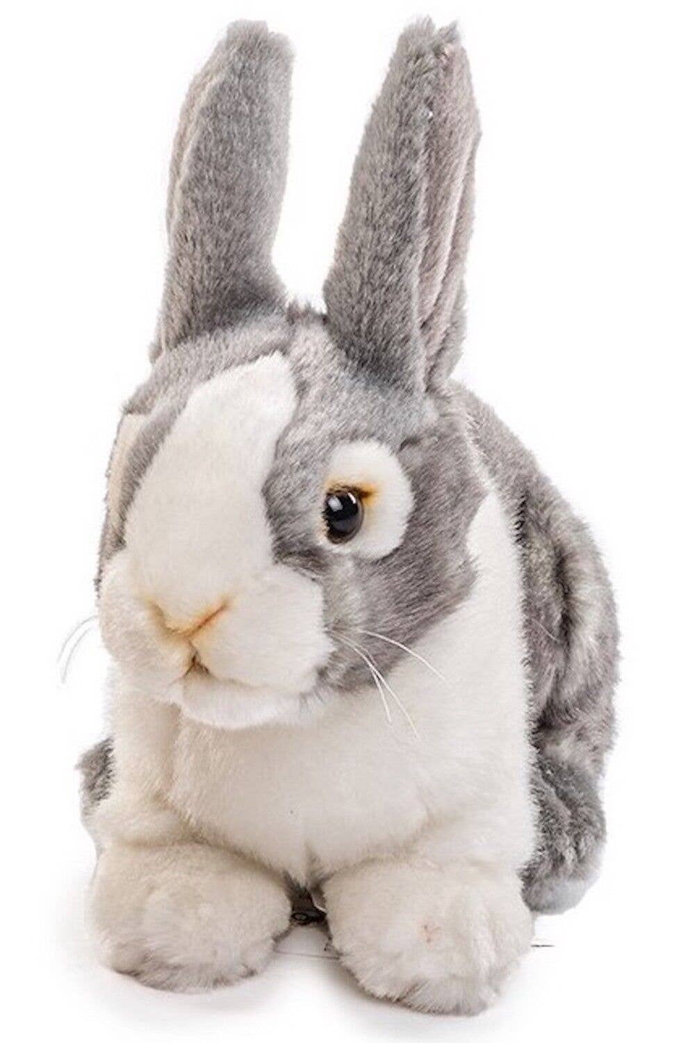 Rabbit, sitting (grey-white) - cuddly/plush toy