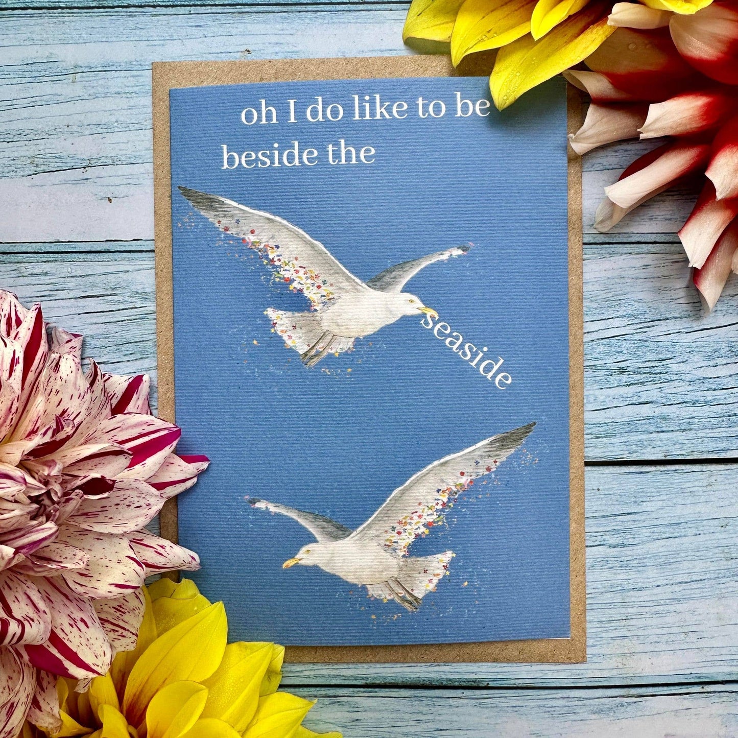 Seagull seaside Funny | Eco Friendly Card Beach British