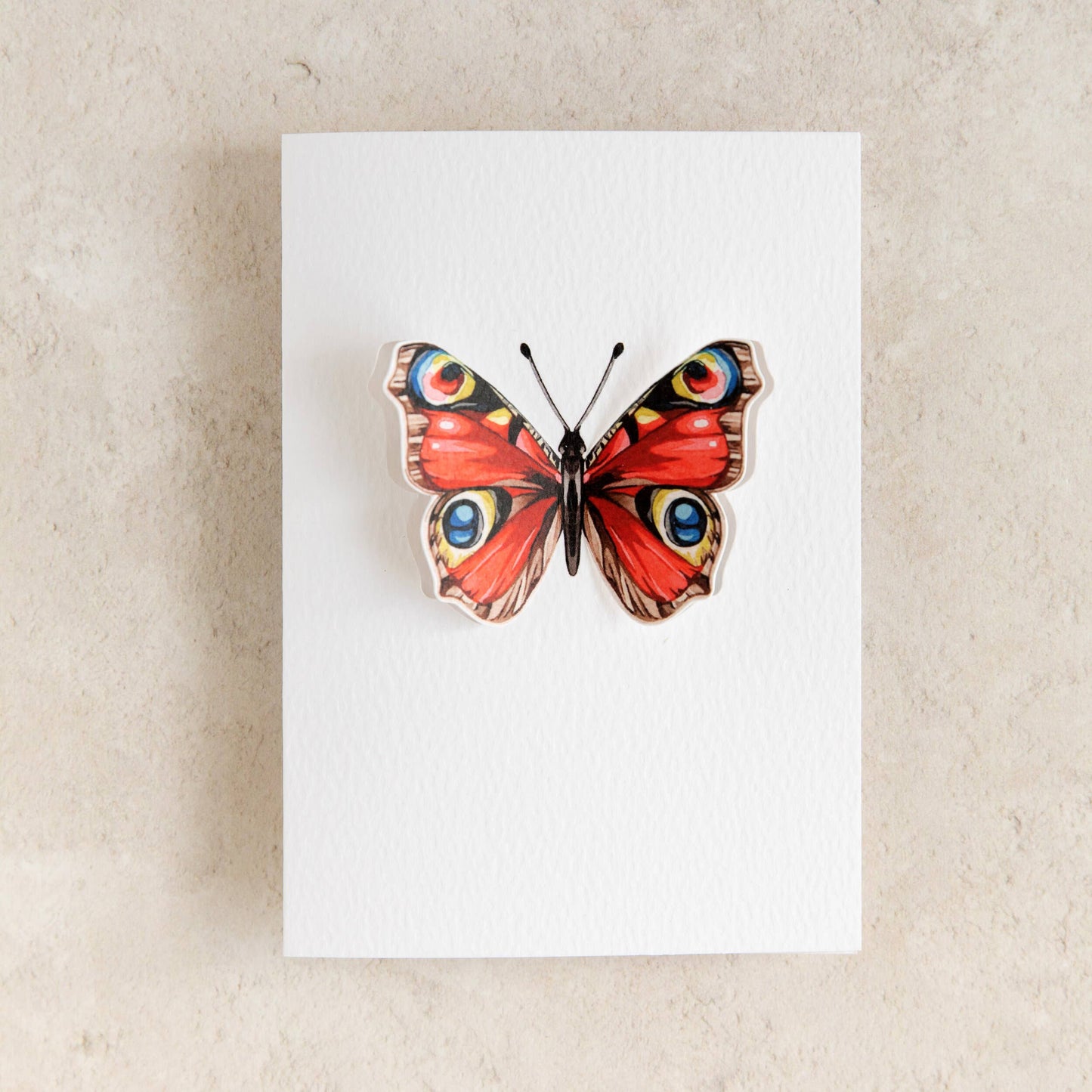 Card, Sophie Brabbins, Peacock Pop Out Butterfly Greetings Card