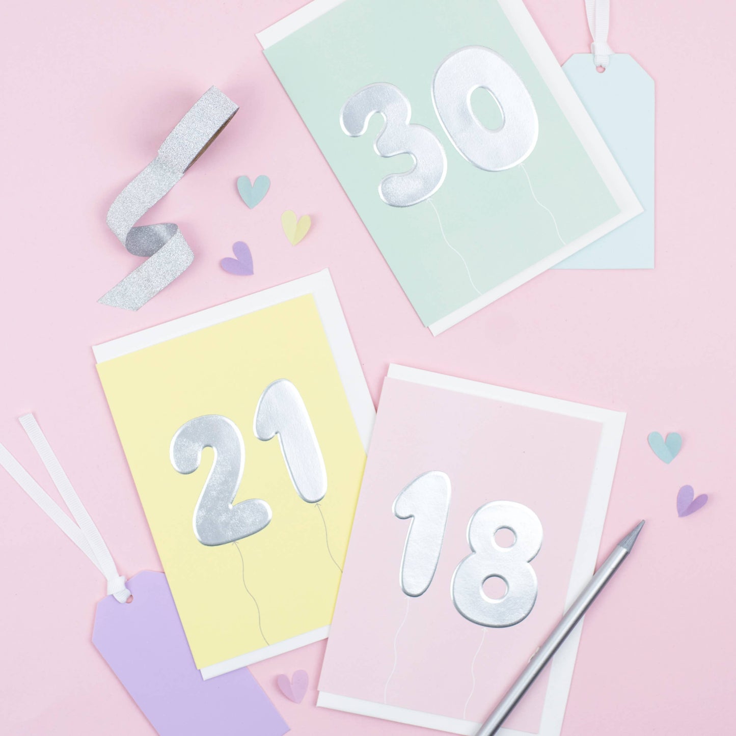 Ricicle Cards - 21st Birthday Card | Milestone Birthday | Balloon | Age Card