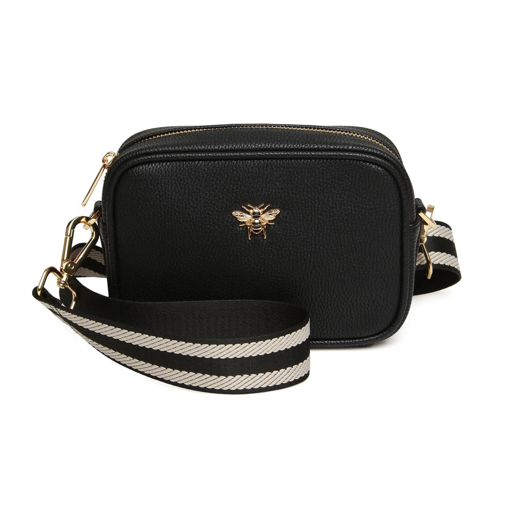 Alice Wheeler London, Mini Mayfair Crossbody Bag, Black