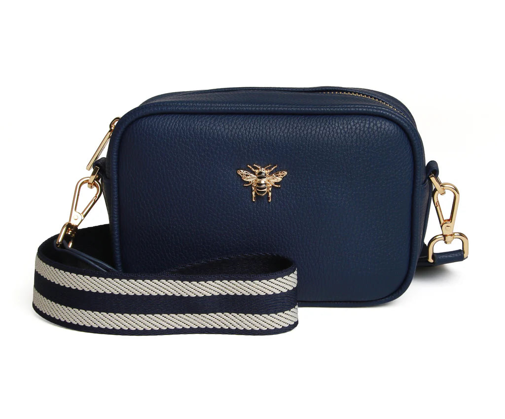 Alice Wheeler London, Mini Mayfair Crossbody Bag, Navy