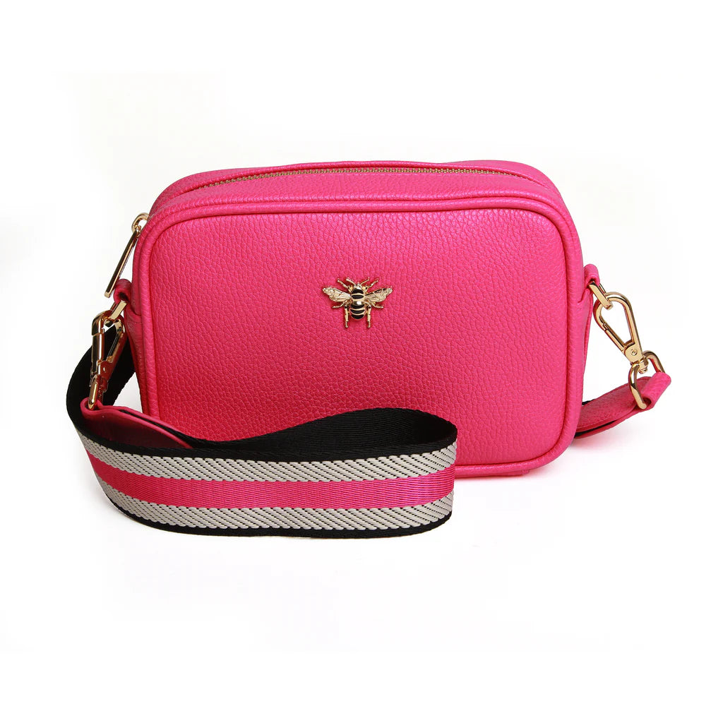 Alice Wheeler London, Mini Mayfair Crossbody Bag, Hot Pink