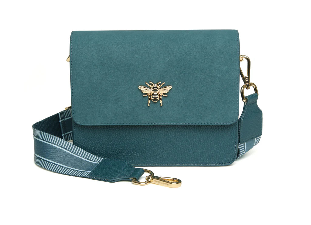 Alice Wheeler London, Highbury Crossbody Bag, Teal