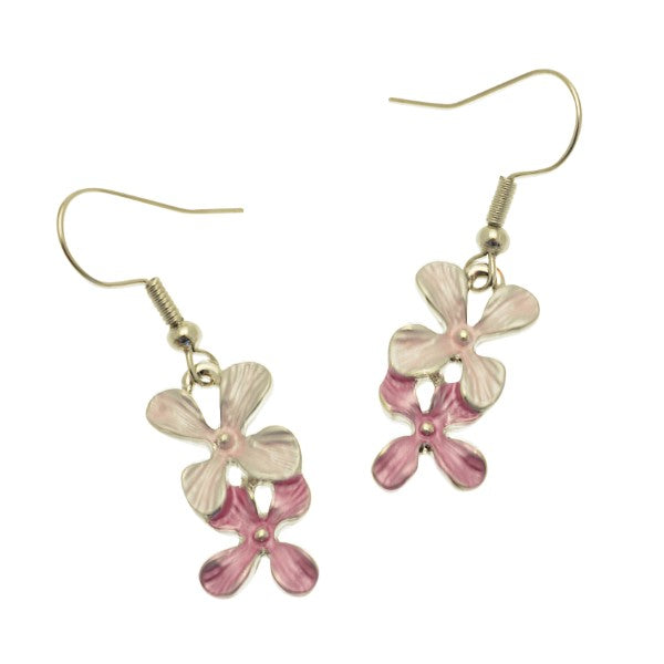Miss Milly, Pink Flower Earrings