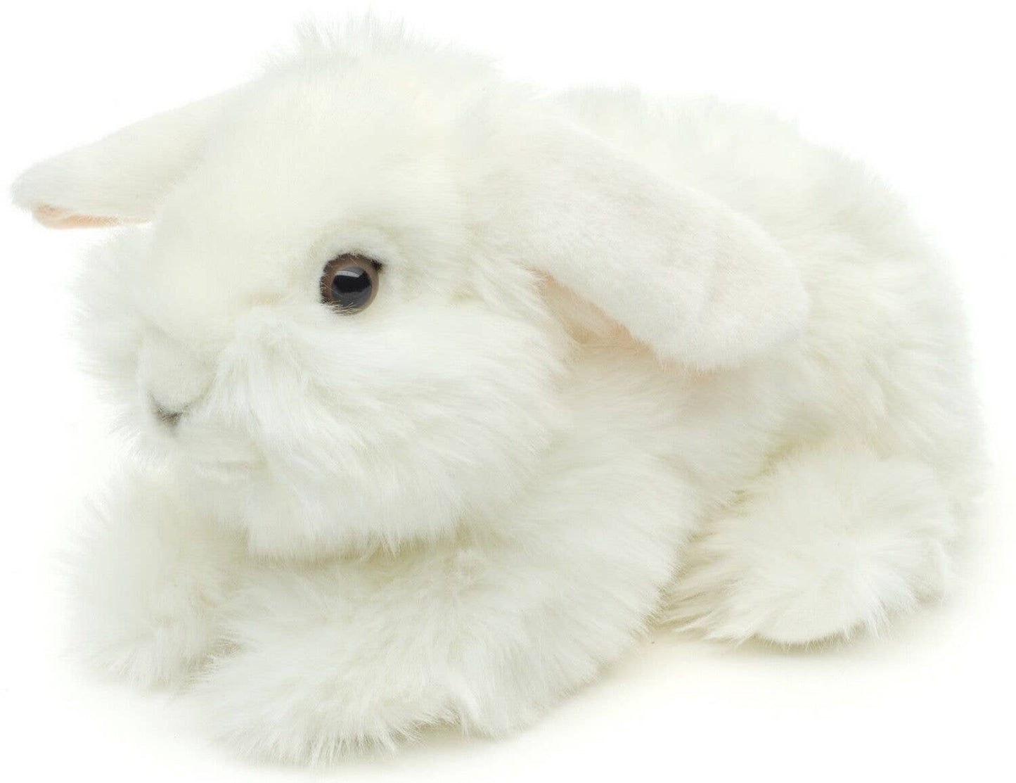 Lionhead rabbit, lying down (white) - cuddly/plush toy