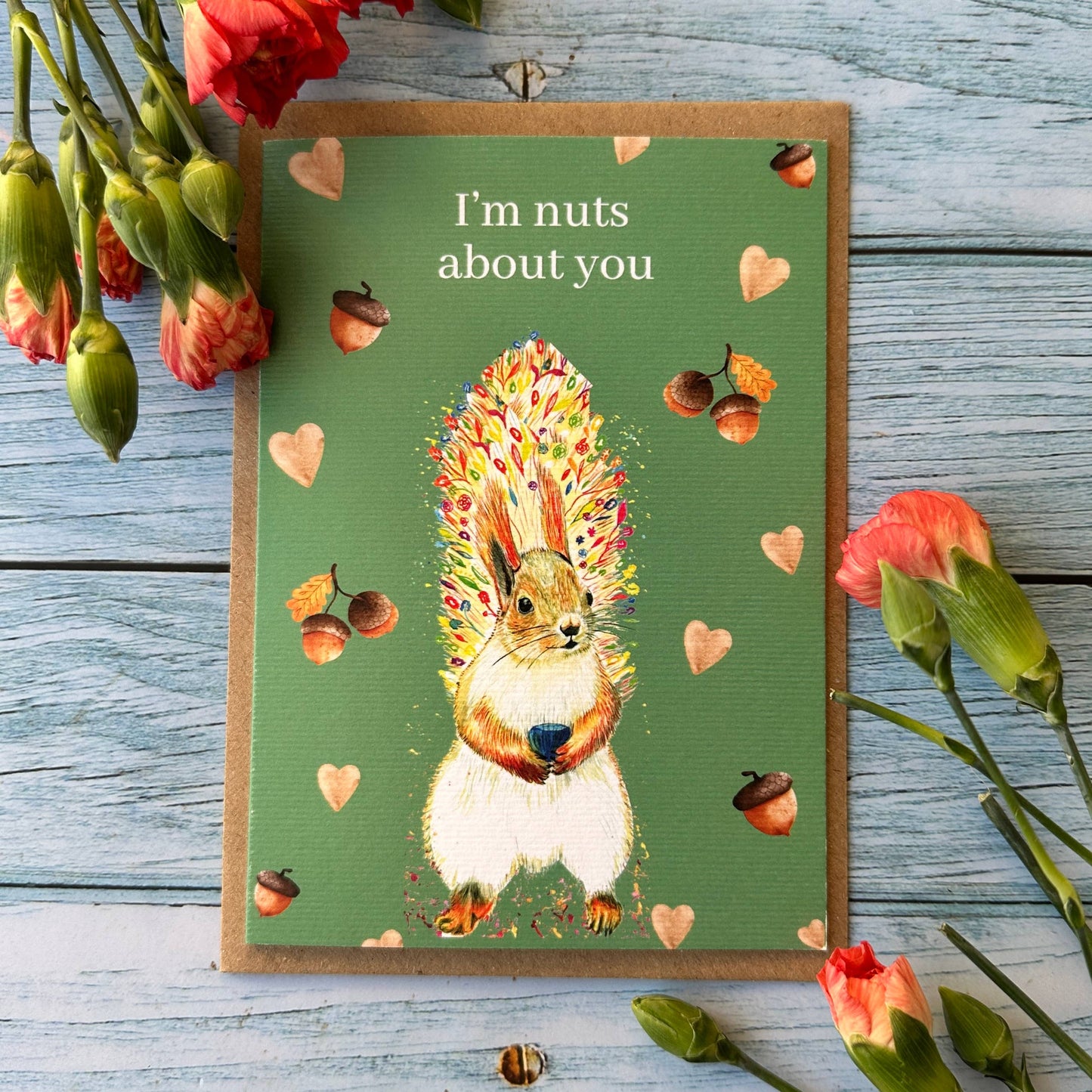 Squirrel Love Valentines | Eco Friendly Card Cute Colourful