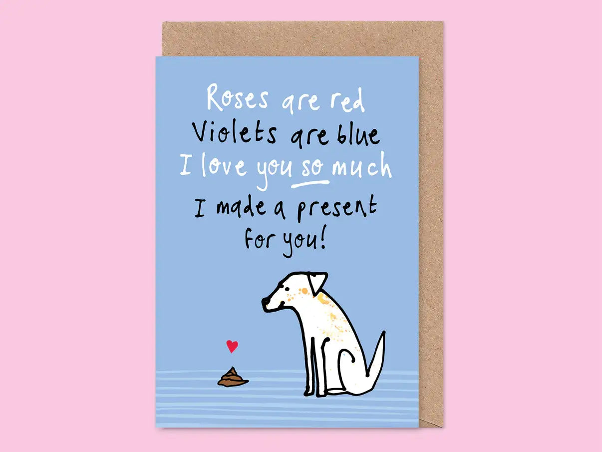 Card, Bow & Bell, Valentine's From The Dog