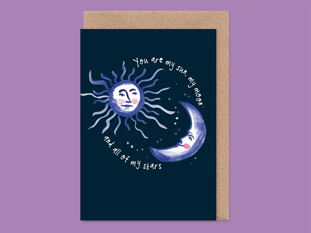 Card, Bow & Bell, Sun, Moon, Stars