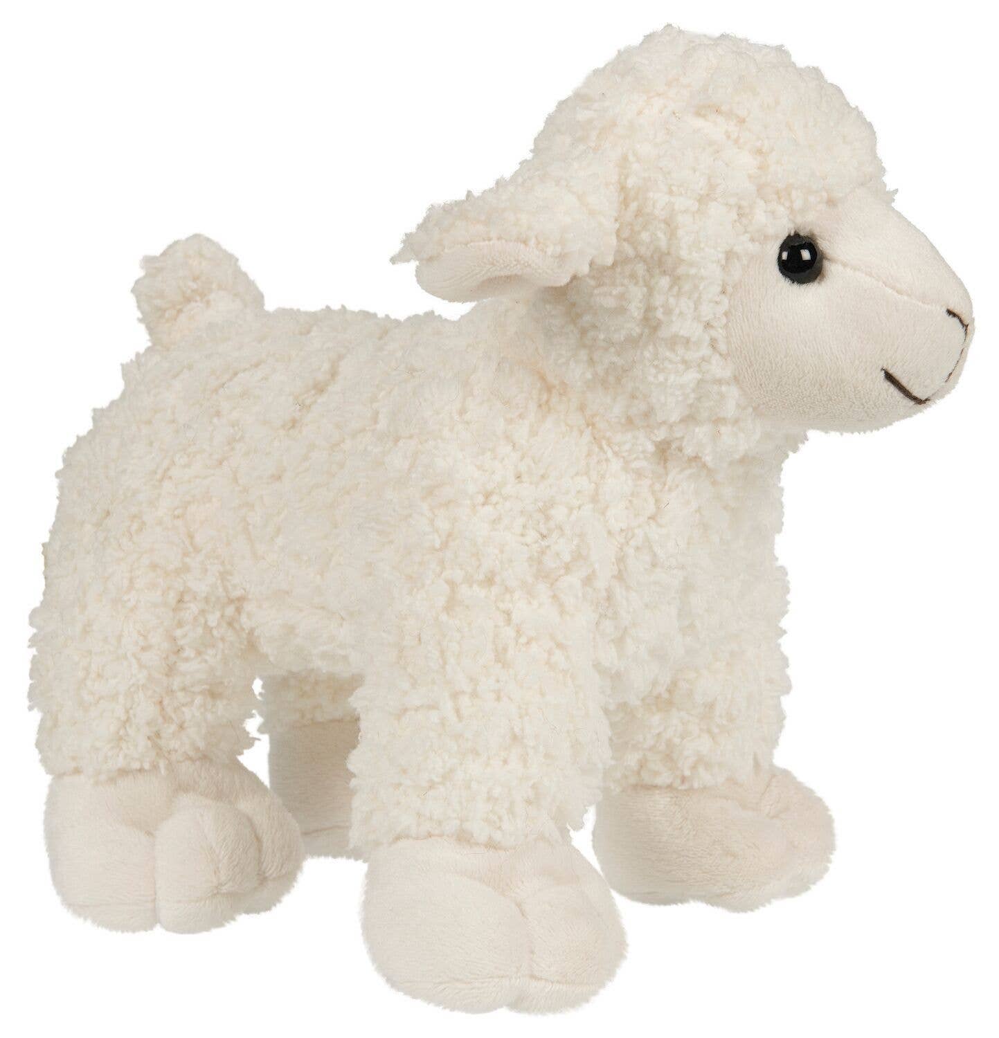 White lamb - 19 cm (length) - cuddly/plush toy