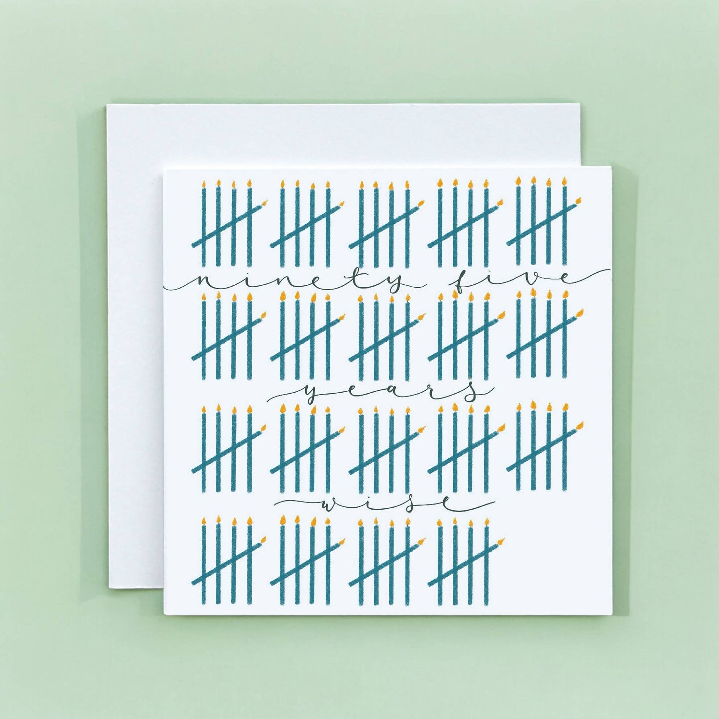 95th birthday card, christian birthday card, candle tally