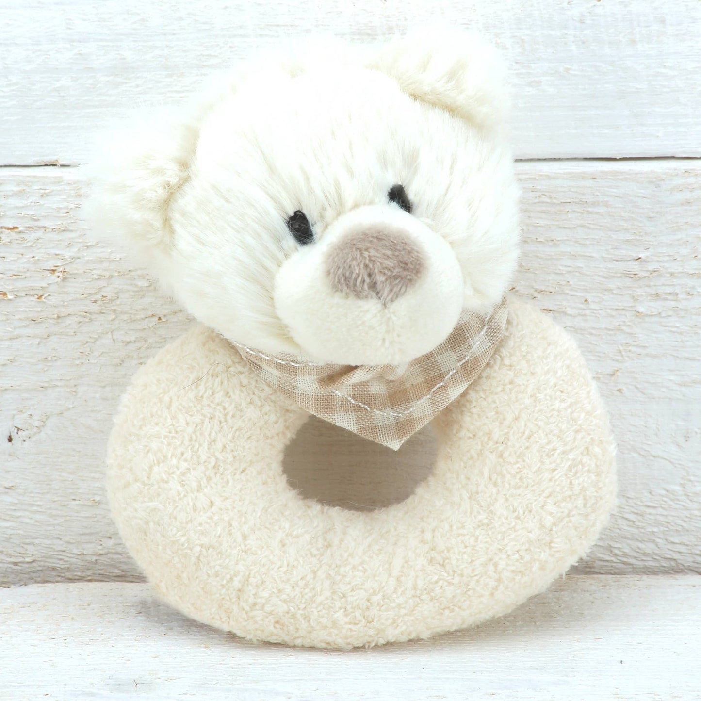 Jomanda, Bear Soft Toy Baby Stuffed Plush Rattle 10cm