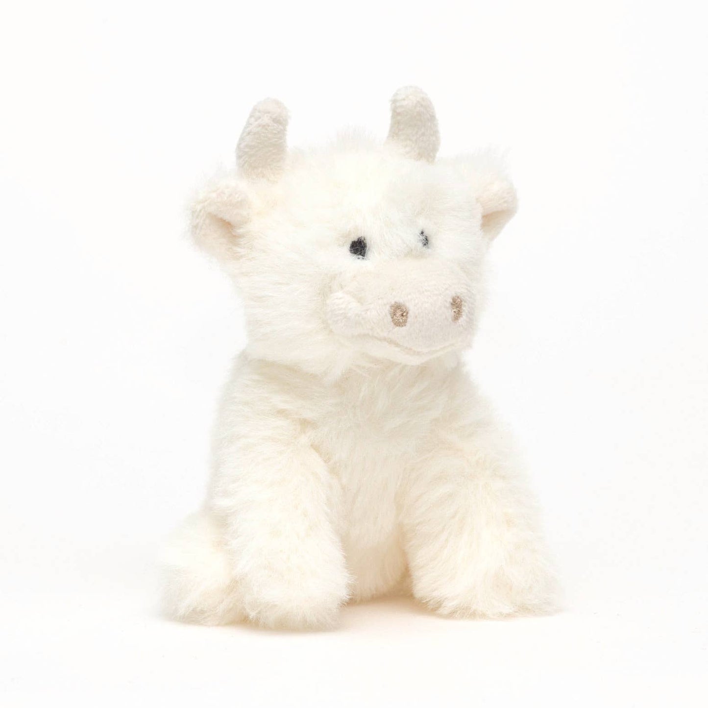 Jomanda, Scottish Highland Cow Soft Plush Toy Mini Cream -13CM