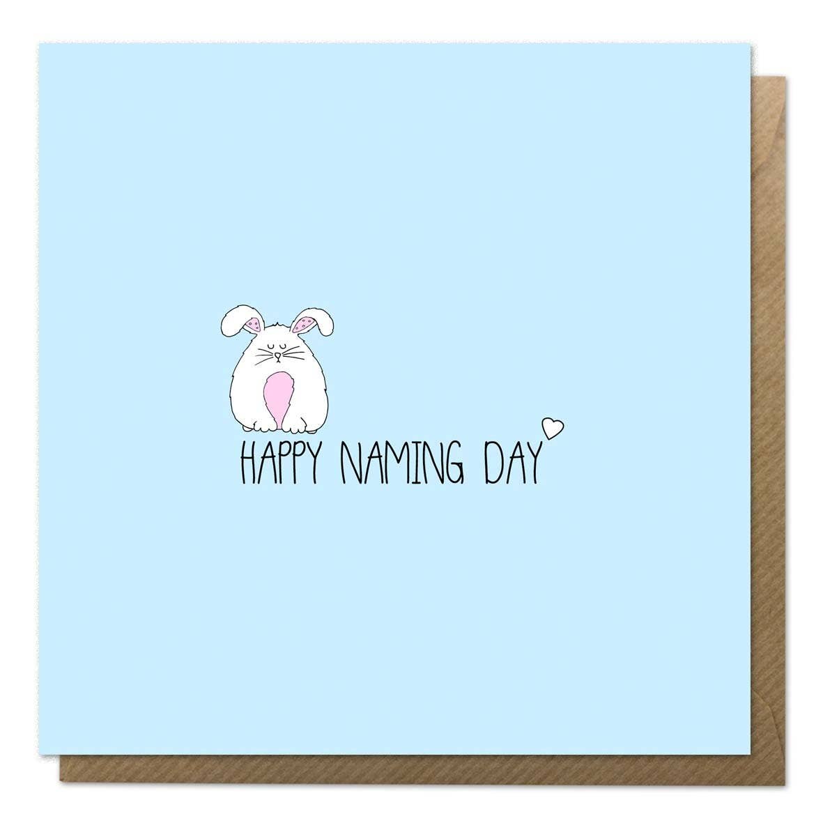 Blue Naming Day Card