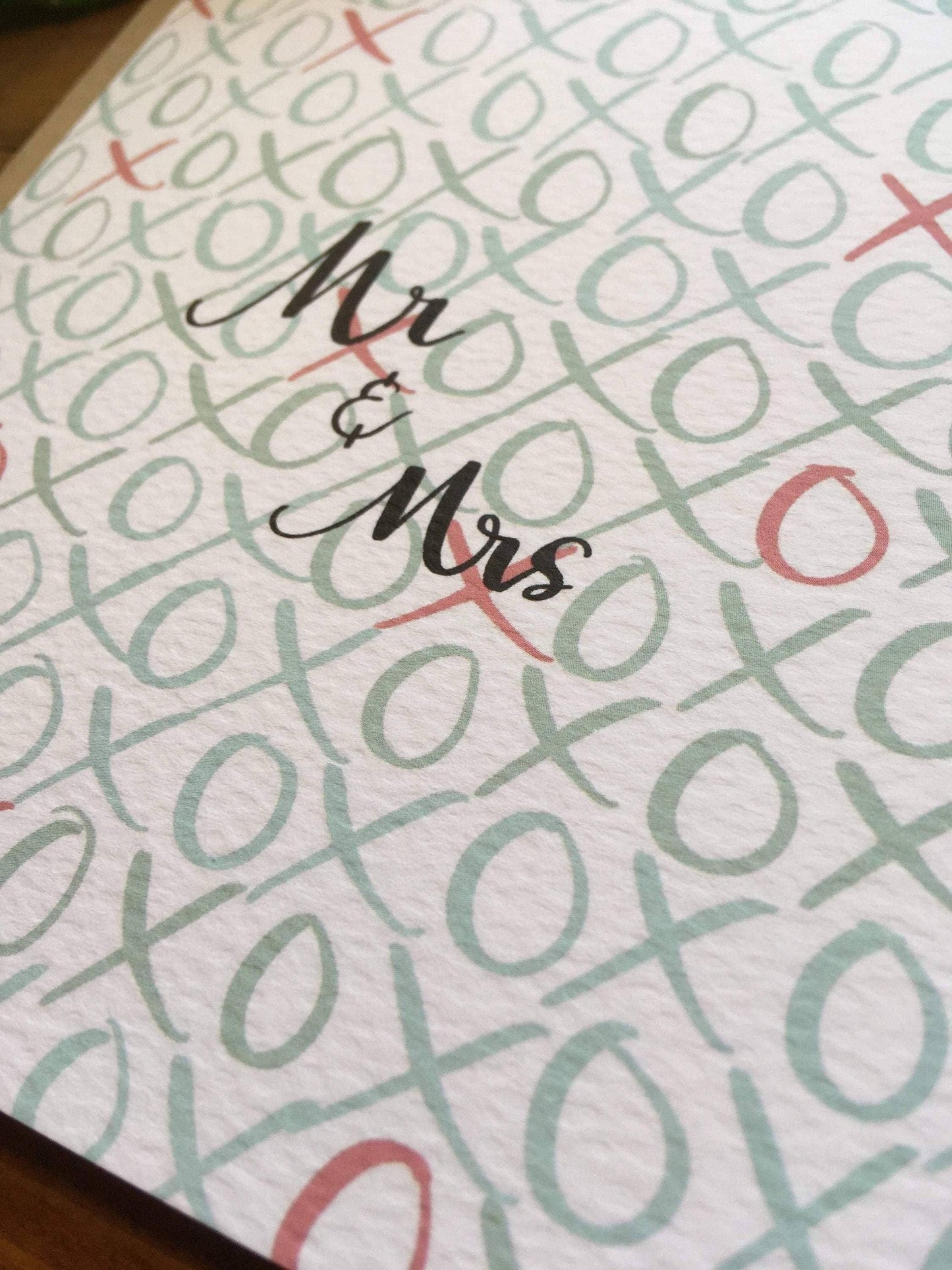 Mr & Mrs hugs and kisses card