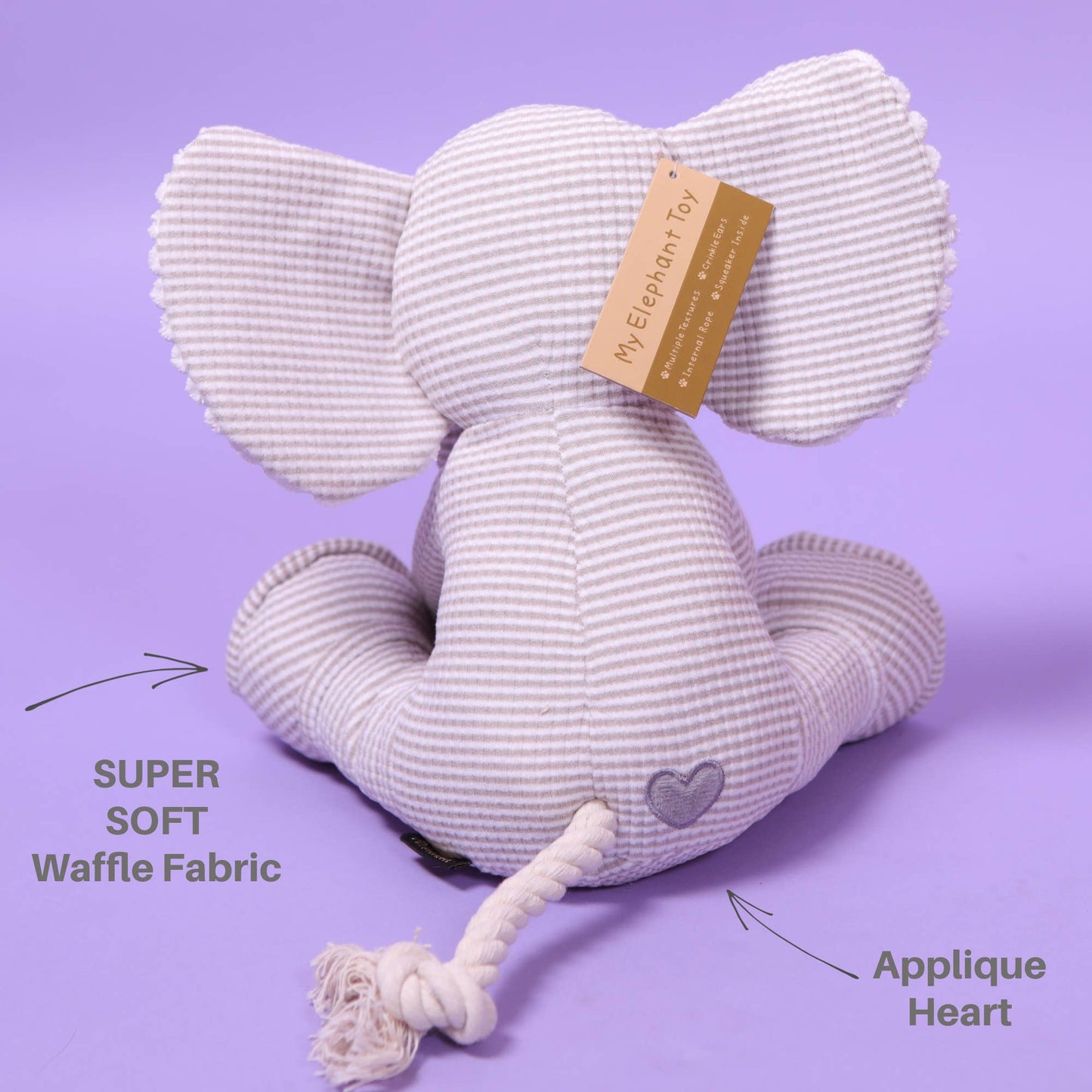My Sensory Elephant Plush Dog Toy