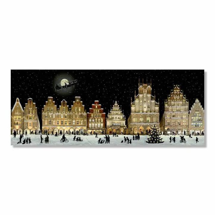 Advent Dinner Calendar, AGD, Christmas Lights Cityscape.