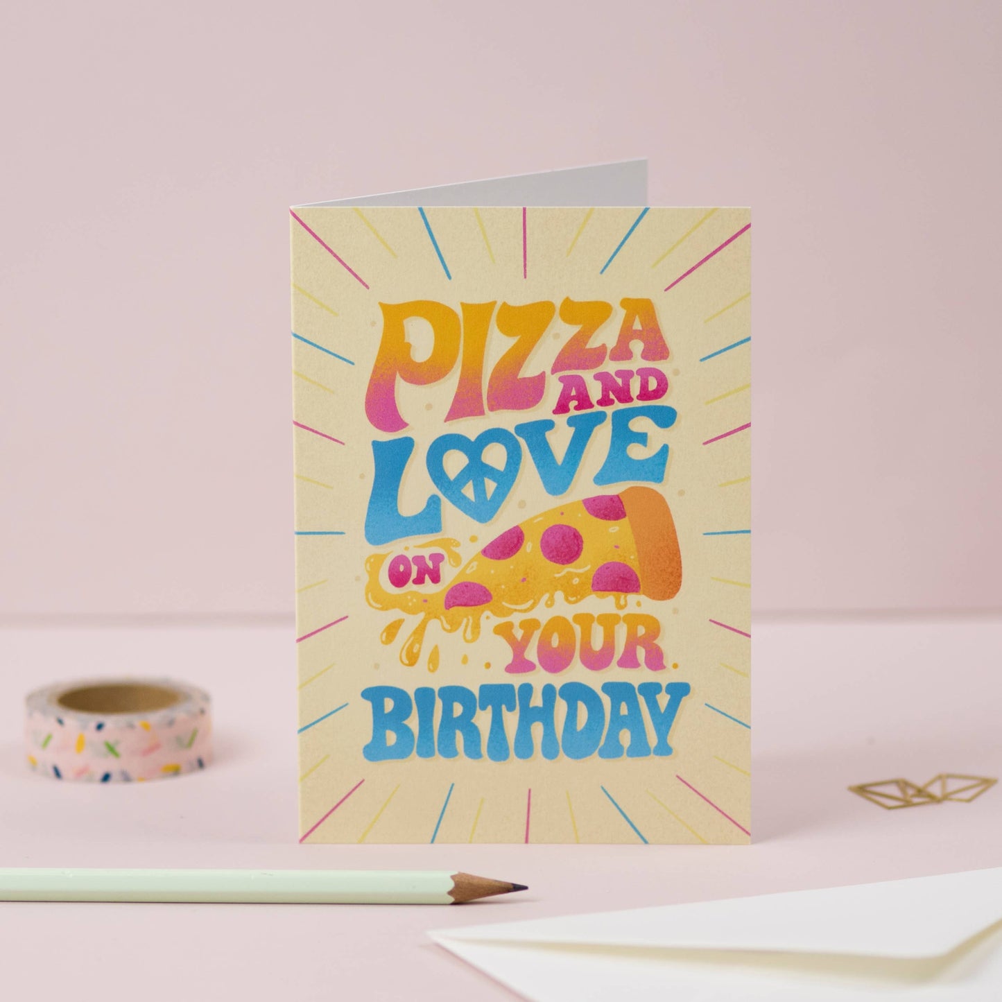 Ricicle Cards - Pizza and Love on Your Birthday | Greeting Card | Teen
