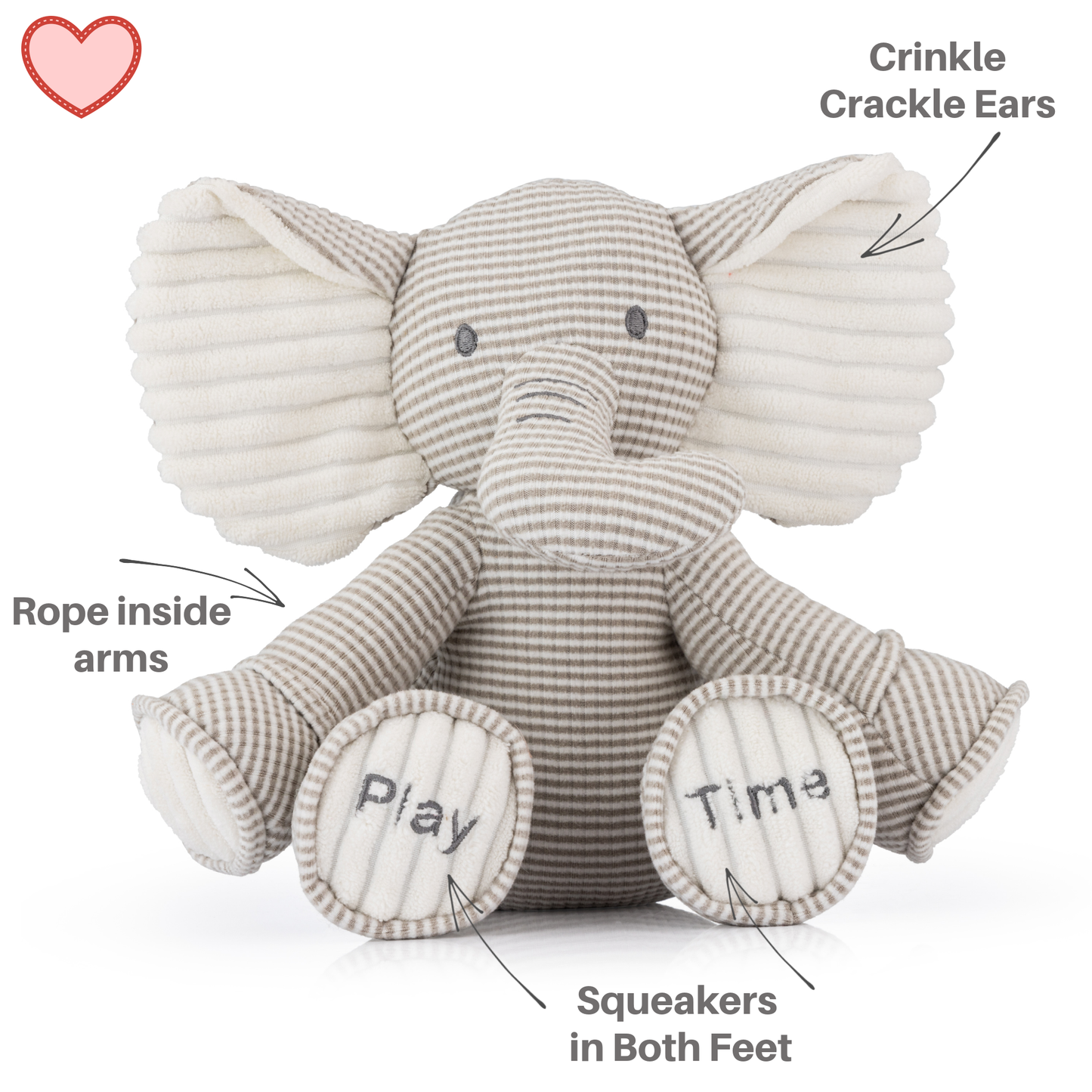 My Sensory Elephant Plush Dog Toy