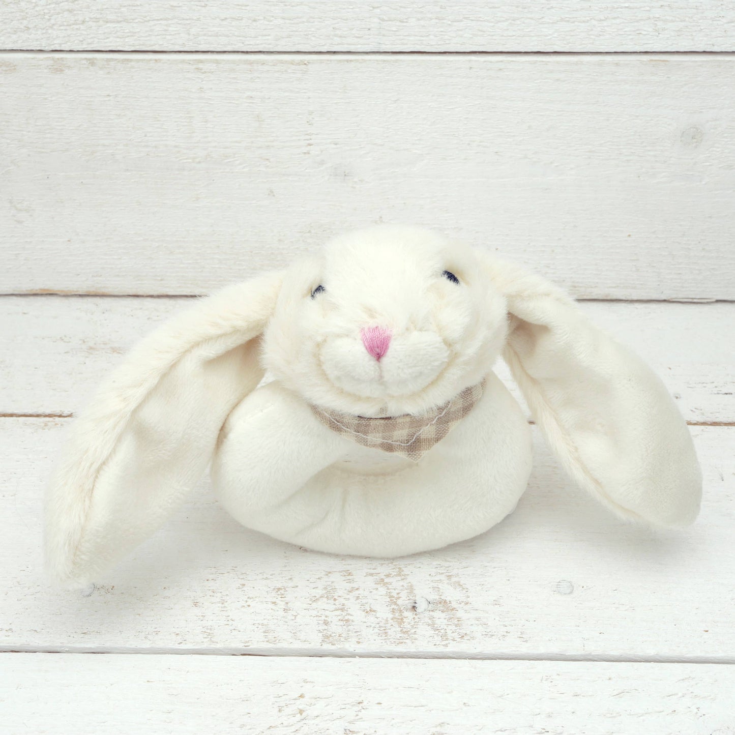 Jomanda, Bunny Baby Soft Toy Rattle Cream -10CM