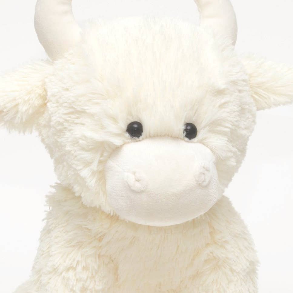 Jomanda, Scottish Highland Cow Plush Soft Toy Large Cream - 30CM