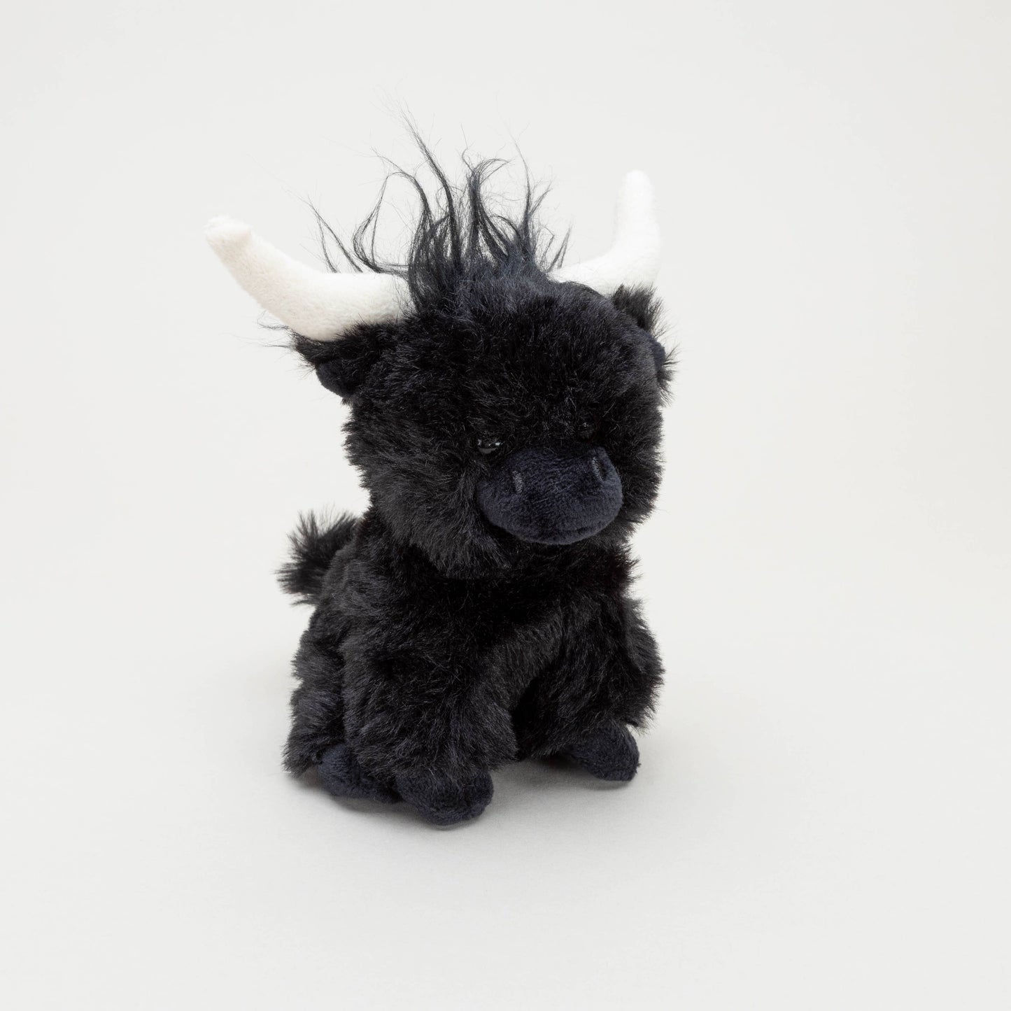 Jomanda, Black Mini Longhorn Highland Black Cow - 11cm