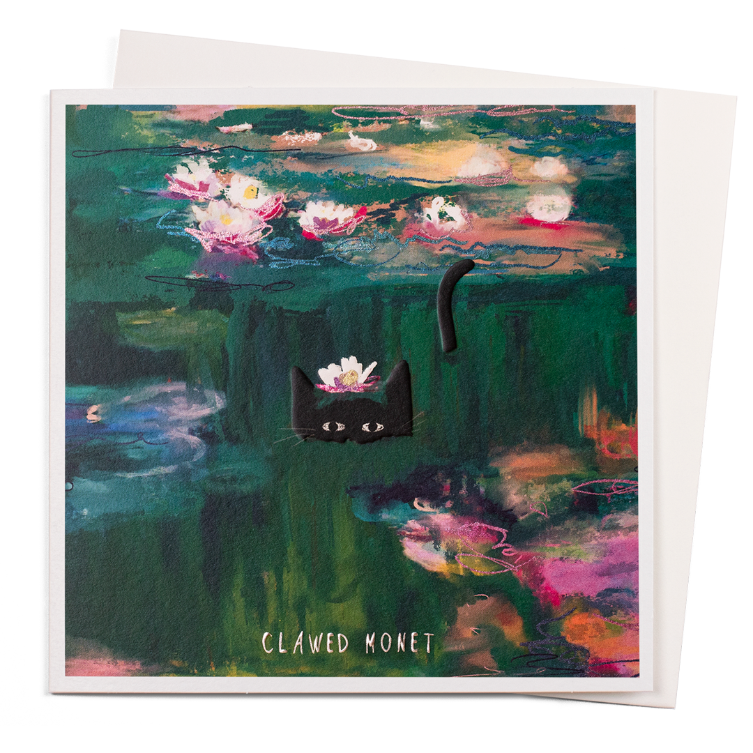 Clawed Monet | Art Pun Greeting Card | Niaski