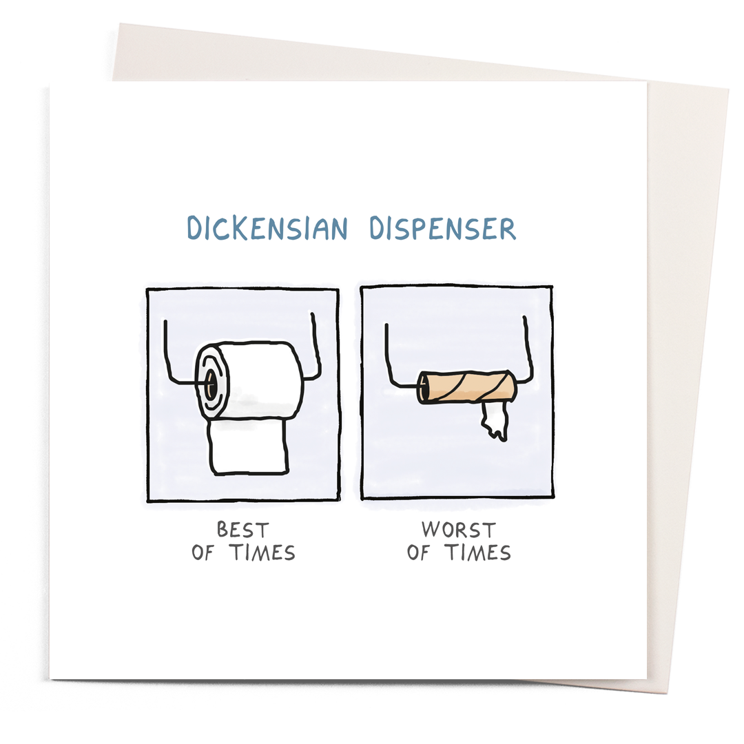 Dickensian Dispenser | Humour Greeting Card