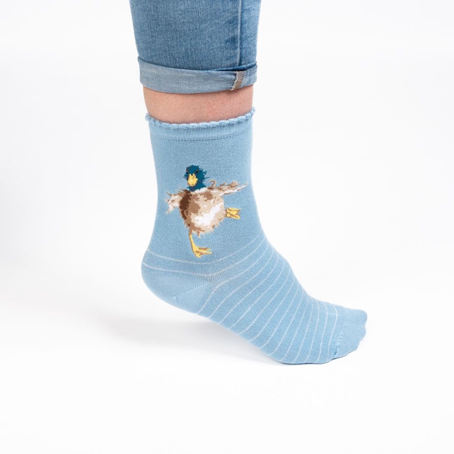 Wrendale, Socks, Size 4 - 8, Duck - A Waddle and a Quack