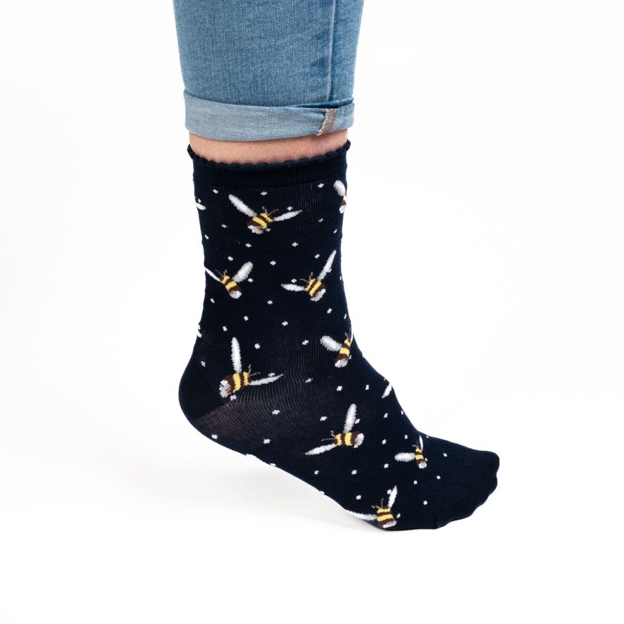 Wrendale, Socks, Size 4 - 8, Busy Bee