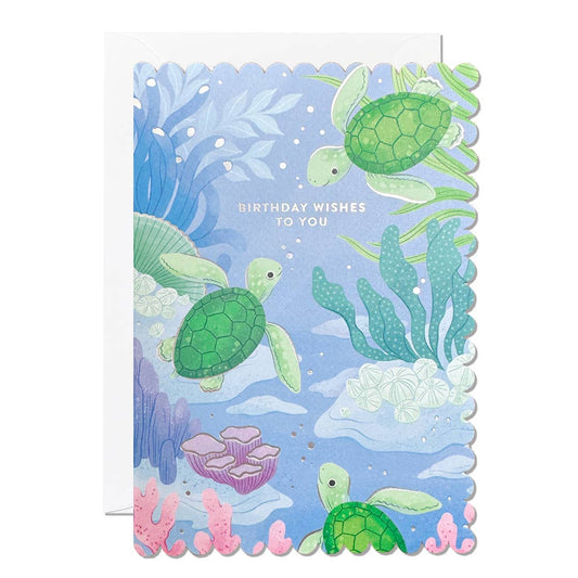 Ricicle Cards - Birthday Wishes | Sealife Birthday Card | Greeting | Turtle
